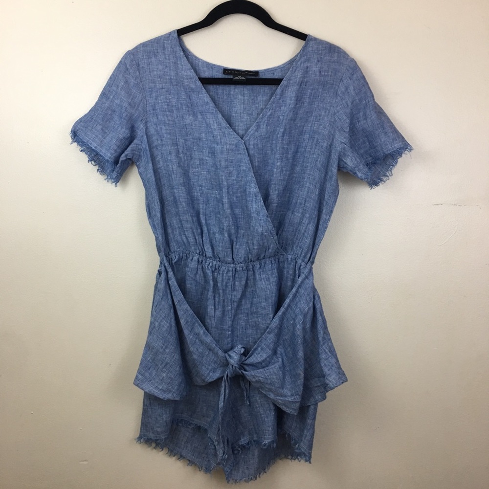 Anthropologie Sanctuary Linen Chambray Romper XS - Picture 5 of 7